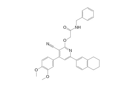 N-Benzyl-2-[3-cyano-4-(3,4-dimethoxy-phenyl)-6-(5,6,7,8-tetrahydronaphthalen-2-yl)-pyridin-2-yloxy]-acetamide