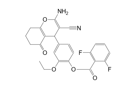 2,6-Difluoro-benzoic acid 4-(2-amino-3-cyano-5-oxo-5,6,7,8-tetrahydro-4H-chromen-4-yl)-2-ethoxy-phenyl ester
