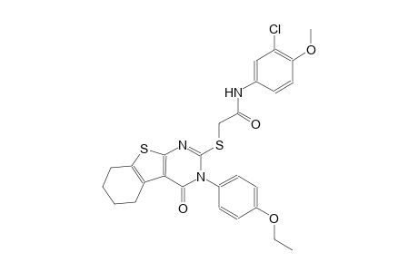 N-(3-chloro-4-methoxyphenyl)-2-{[3-(4-ethoxyphenyl)-4-oxo-3,4,5,6,7,8-hexahydro[1]benzothieno[2,3-d]pyrimidin-2-yl]sulfanyl}acetamide