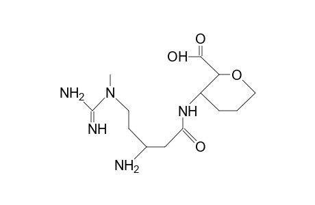 5-(3'-Amino-5-[1''-methyl-guanidino]-valeroamido)-6-carboxy-oxane