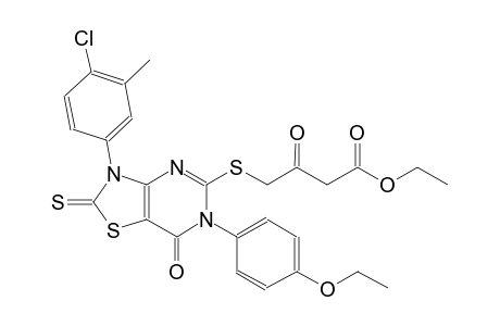 butanoic acid, 4-[[3-(4-chloro-3-methylphenyl)-6-(4-ethoxyphenyl)-2,3,6,7-tetrahydro-7-oxo-2-thioxothiazolo[4,5-d]pyrimidin-5-yl]thio]-3-oxo-, ethyl ester