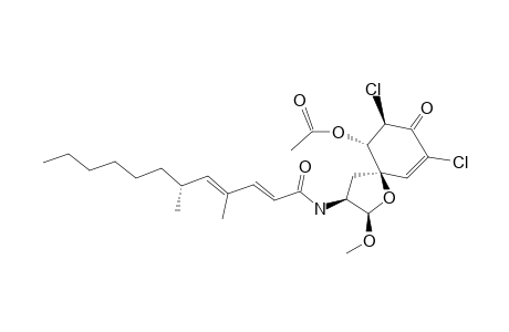 acetic acid [(2R,3S,5R,6S,7R)-7,9-dichloro-3-[[(2E,4E,6R)-4,6-dimethyldodeca-2,4-dienoyl]amino]-8-keto-2-methoxy-1-oxaspiro[4.5]dec-9-en-6-yl] ester