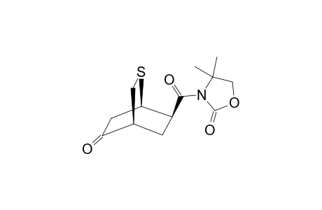 (1'R*,4'R*,6'R*)-3-(2'-THIABICYCLO-[2.2.2]-OCTAN-8'-ONE-6'-CARBONYL)-4,4-DIMETHYL-2-OXAZOLIDINONE