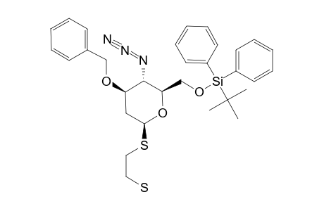 2'-MERCAPTOETHYL-4-AZIDO-3-O-BENZYL-6-O-TERT.-BUTYLDIPHENYLSILYL-1,2,4-TRIDEOXY-1-THIO-BETA-D-ARABINOSE-HEXOSIDE