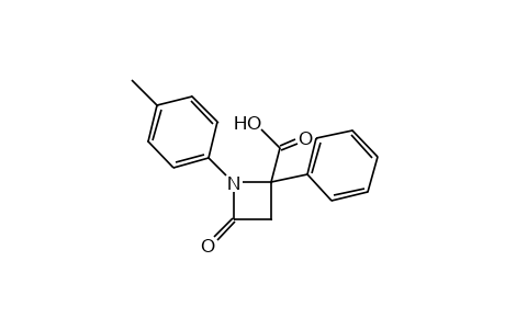 4-oxo-2-phenyl-1-(p-tolyl)-2-azetidinecarboxylic acid