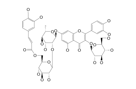 QUERCETIN_3-O-BETA-GLUCOPYRANOSIDE-7-O-(6-TRANSCAFFEOYL)-BETA-GLUCOPYRANOSYL-(1->2)-ALPHA-RHAMNOPYRANOSIDE;CHIIRIBANIN