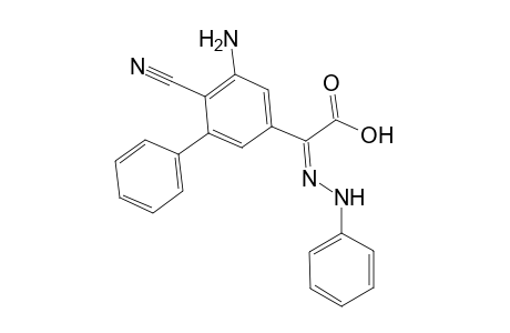 3-Amino-2-cyano-5-[(phenylhydrazo)glyoxalyl]-biphenyl