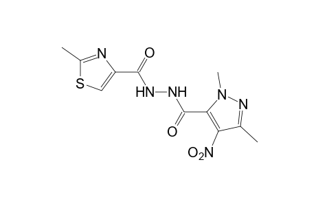 1-[(1,3-dimethyl-4-nitropyrazol-5-yl)carbonyl]-2-[(2-methyl-4-thiazolyl)carbonyl]hydrazine