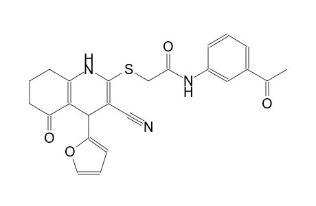 acetamide, N-(3-acetylphenyl)-2-[[3-cyano-4-(2-furanyl)-1,4,5,6,7,8-hexahydro-5-oxo-2-quinolinyl]thio]-
