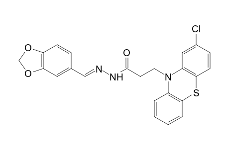 2-chloro-10-phenothiazinepropionic acid, piperonylidenehydrazide