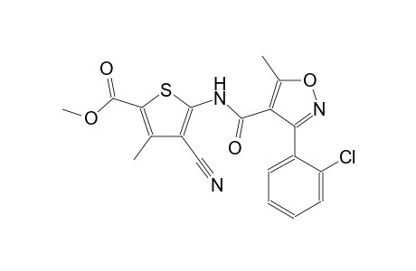 2-thiophenecarboxylic acid, 5-[[[3-(2-chlorophenyl)-5-methyl-4-isoxazolyl]carbonyl]amino]-4-cyano-3-methyl-, methyl ester