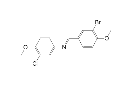 benzenamine, N-[(E)-(3-bromo-4-methoxyphenyl)methylidene]-3-chloro-4-methoxy-