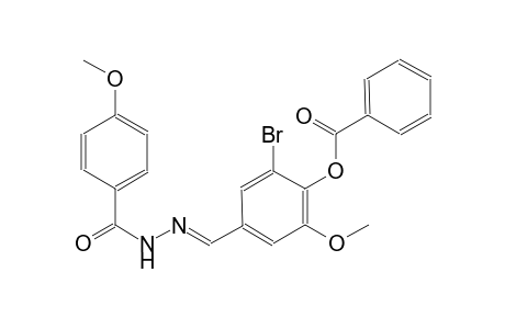 2-bromo-6-methoxy-4-{(E)-[(4-methoxybenzoyl)hydrazono]methyl}phenyl benzoate