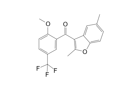 (2,5-Dimethyl-1-benzofuran-3-yl)[2-methoxy-5-(trifluoromethyl)phenyl]methanone