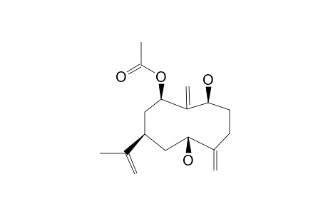 AGERATRIOL-9-ACETATE;(1R*,5R*,7S*,9S*)-9-ACETOXY-1,5-DIHYDROXYGERMACRA-4(15),10(14),11(13)-TRIENE