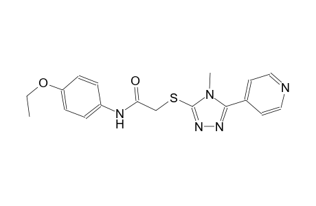 N-(4-ethoxyphenyl)-2-{[4-methyl-5-(4-pyridinyl)-4H-1,2,4-triazol-3-yl]sulfanyl}acetamide