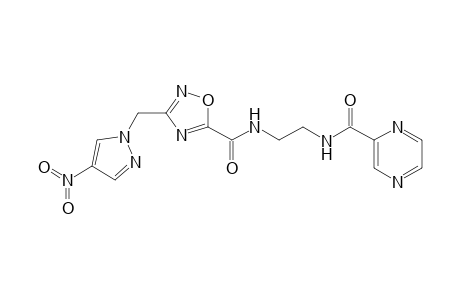 2-Pyrazinecarboxamide, N-[2-[[[3-[(4-nitro-1H-pyrazol-1-yl)methyl]-1,2,4-oxadiazol-5-yl]carbonyl]amino]ethyl]-