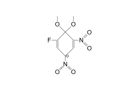 1,1-Dimethoxy-2,4-dinitro-6-fluoro-cyclohexadienyl anion
