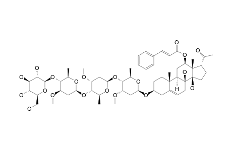 #8;SYRIACOSIDE-G;IKEMAGENIN-3-O-BETA-D-GLUCOPYRANOSYL-(1->4)-BETA-D-OLEANDROPYRANOSYL-(1->4)-BETA-D-CYMAROPYRANOSYL-(1->4)-BETA-D-CYMAROPYRANOSIDE