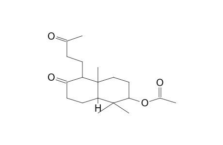 2(1H)-NAPHTHALENONE, 6-(ACETYLOXY)-OCTAHYDRO-5,5,8A-TRIMETHYL-1-(3-OXO
