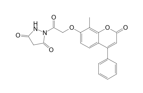 1-{[(8-Methyl-4-phenyl-2H-1-benzopyran-2-one-7-yl)oxy]acetyl}pyrazolidine-3,5-dione