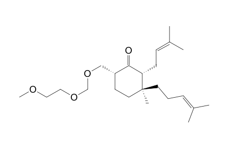 (2R*,3S*,6R*)-6-{[(2-methoxyethoxy)methoxy]methyl}-3-methyl-2-(3-methylbut-2-enyl)-3-(4-methylpent-3-enyl)cylohexanone