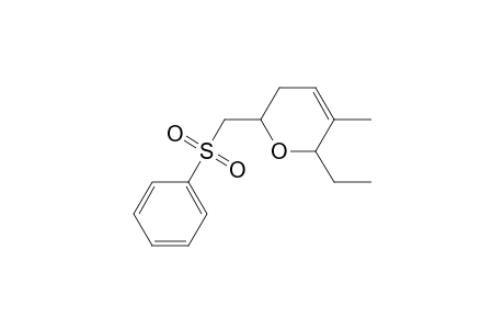 syn-2-Phenylsulphonylmethyl-5-methyl-6-ethyloxacyclohex-4-ene