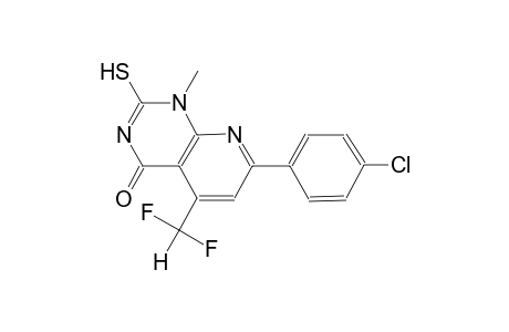 pyrido[2,3-d]pyrimidin-4(1H)-one, 7-(4-chlorophenyl)-5-(difluoromethyl)-2-mercapto-1-methyl-