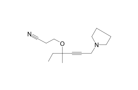 3-(1-Ethyl-1-methyl-4-pyrrolidin-1-yl-but-2-ynyloxy)-propionitrile