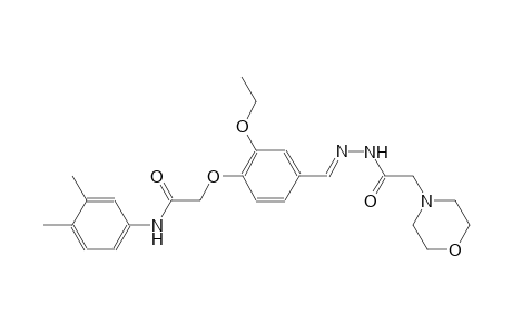 N-(3,4-dimethylphenyl)-2-(2-ethoxy-4-{(E)-[(4-morpholinylacetyl)hydrazono]methyl}phenoxy)acetamide