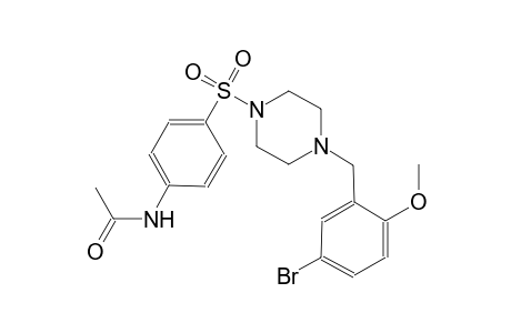 acetamide, N-[4-[[4-[(5-bromo-2-methoxyphenyl)methyl]-1-piperazinyl]sulfonyl]phenyl]-