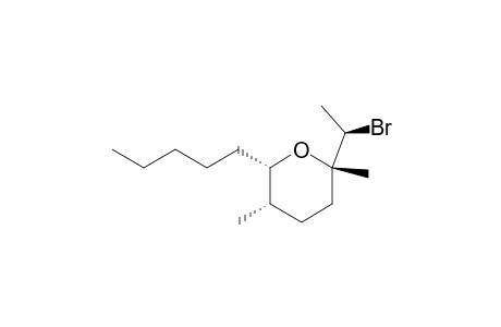 2H-Pyran, 2-(1-bromoethyl)tetrahydro-2,5-dimethyl-6-pentyl-, [2S-[2.alpha.(S*),5.beta.,6.beta.]]-