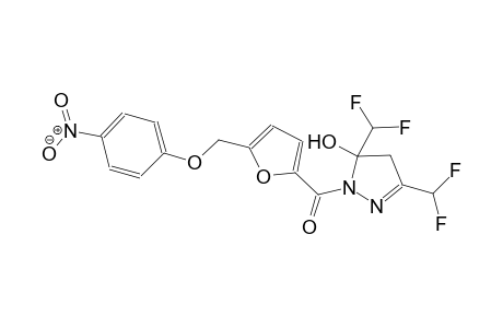 3,5-bis(difluoromethyl)-1-{5-[(4-nitrophenoxy)methyl]-2-furoyl}-4,5-dihydro-1H-pyrazol-5-ol