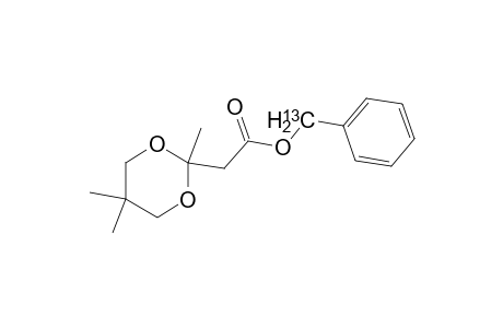Benzyl (1-13C)-2-(2,5,5-trimethyl-1,3-dioxan-2-yl)acetate