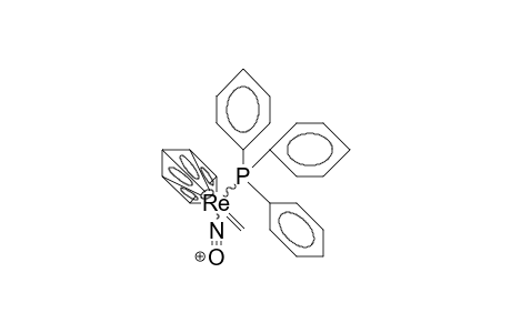 /.eta.-5/-Cyclopentadienyl-nitroso-triphenylphosphine-rhenium-carbene cation