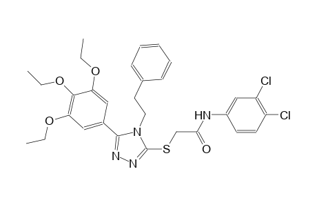 N-(3,4-dichlorophenyl)-2-{[4-(2-phenylethyl)-5-(3,4,5-triethoxyphenyl)-4H-1,2,4-triazol-3-yl]sulfanyl}acetamide