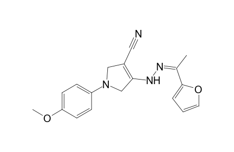 1-(p-Methoxyphenyl)-4-[2'-(1"-(furan-2"'-yl)ethylidene)hydrazinyl]-2,5-dihydro-1H-pyrrole-3-carbonitrile