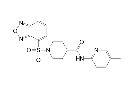 1-(2,1,3-benzoxadiazol-4-ylsulfonyl)-N-(5-methyl-2-pyridinyl)-4-piperidinecarboxamide