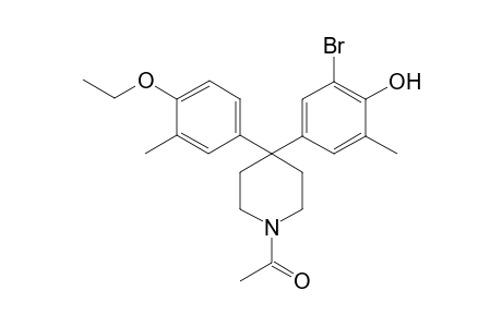 4-(1'-Acetyl-4'-(4"-ethoxy-3"-methylphenyl))piperidin-4'-yl]-2-bromo-6-methylphenol