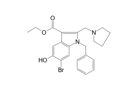 1-Benzyl-6-bromo-5-hydroxy-2-(pyrrolidinomethyl)indole-3-carboxylic acid ethyl ester