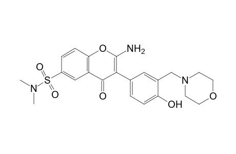 2-Amino-3'-(morpholino)methyl-4'-hydroxy-6-(dimethylaminosulfonyl)isoflavone