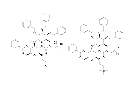 #17;2-(TRIMETHYLSILYL)-ETHYL-2,3,4-TRI-O-BENZYL-ALPHA-D-FUCOPYRANOSYL-(1->3)-4,6-O-BENZYLIDENE-2-DEOXY-2-(2,2,2-TRICHLOROETHOXYCARBONYLAMINO)-BETA-D-GLUCOPYRAN