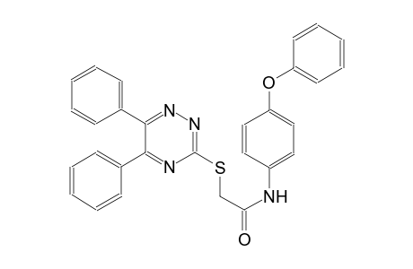 2-[(5,6-diphenyl-1,2,4-triazin-3-yl)sulfanyl]-N-(4-phenoxyphenyl)acetamide