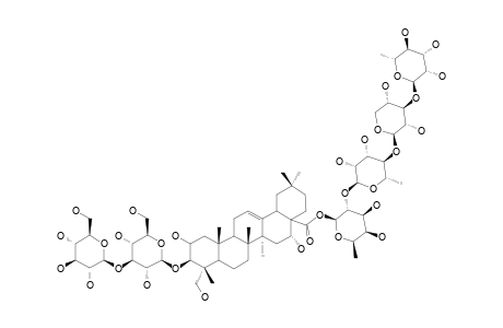 VIRGAUREASAPONIN-2;3-O-BETA-D-GLUCOPYRANOSYL-(1->3)-GLUCOPYRANOSYLPOLYGALACIC-ACID-28-O-ALPHA-L-RHAMNOPYRANOSYL-(1->3)-BETA-D-XYLOPYRANOSYL-