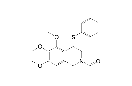 5,6,7-trimethoxy-4-(phenylthio)-3,4-dihydro-1H-isoquinoline-2-carbaldehyde