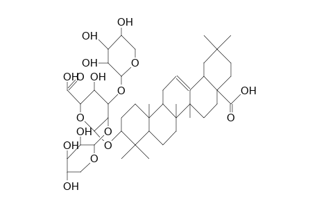 Oleanolic acid, 3-O-(B-xylopyranosyl[1-2])-(A-arabinopyranosyl[1-3])-B-glucoronide