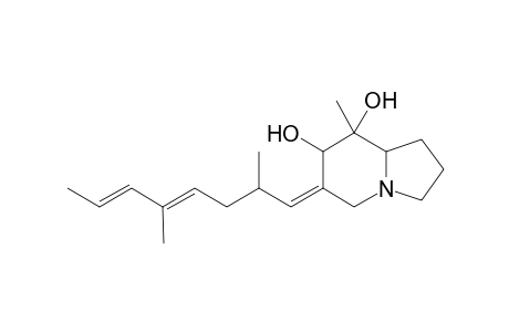6-Methyl-6,7-dihydroxy-8-[2',5'-dimethyl-4',6'-octadienylidene]-1-azabicyclo[3.4.0]nonane