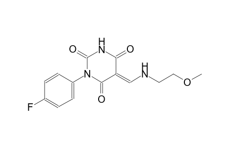 (5E)-1-(4-fluorophenyl)-5-{[(2-methoxyethyl)amino]methylene}-2,4,6(1H,3H,5H)-pyrimidinetrione