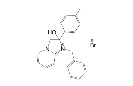 1-benzyl-2-hydroxy-2-(4-methylphenyl)-2,3-dihydroimidazo[1,2-a]pyridin-1-ium bromide