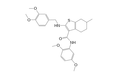 benzo[b]thiophene-3-carboxamide, N-(2,5-dimethoxyphenyl)-2-[[(3,4-dimethoxyphenyl)methyl]amino]-4,5,6,7-tetrahydro-6-methyl-